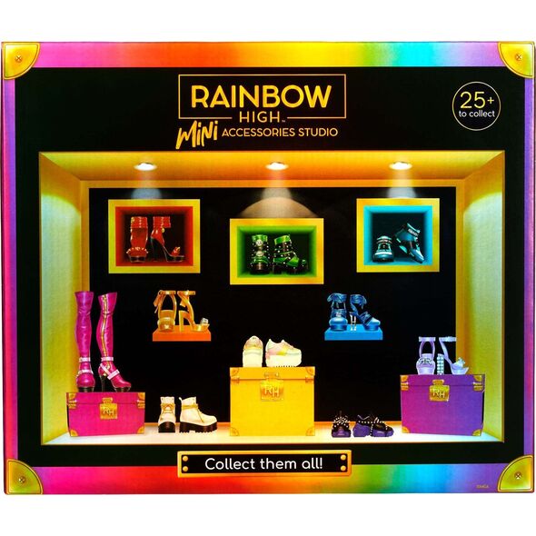 MGA MGA Rainbow High Accessories Studio Series 1, Pudełko z butami niespodzianką S Assortment in PDQ 586074 op.27szt mix cena za 1 szt