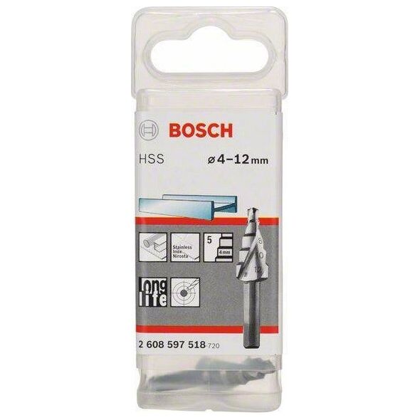 Wiertło Bosch Wiertlo stopniowe ze stali HSS 4-12mm
