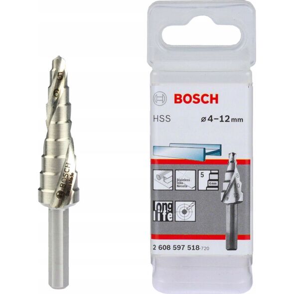 Wiertło Bosch Wiertlo stopniowe ze stali HSS 4-12mm