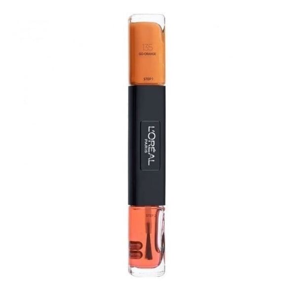 L’Oreal Paris, Infallible, Gel-Effect, Βερνίκι Νυχιών 2-Σε-1, 135, Go-Orange, 2 x, 5 ml Για Γυναίκες