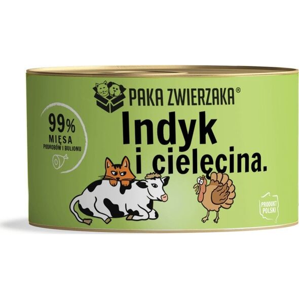 Paka Zwierzaka Paka Zwierzaka- karma mokra dla kota Indyk i cielęcina 200g