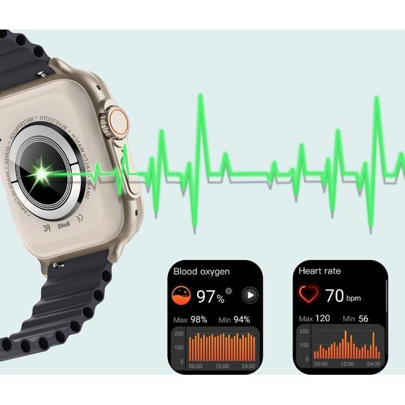 Smartwatch Rubicon RNCF17 Czarny  (RNCF17)