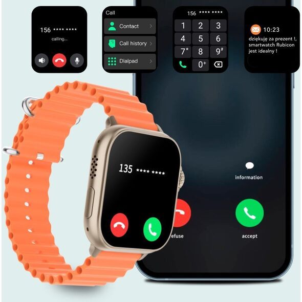 Smartwatch Rubicon RNCF17 Czarny  (RNCF17)