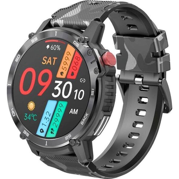 Smartwatch Rubicon RNCF08 Black Czarno-brązowy