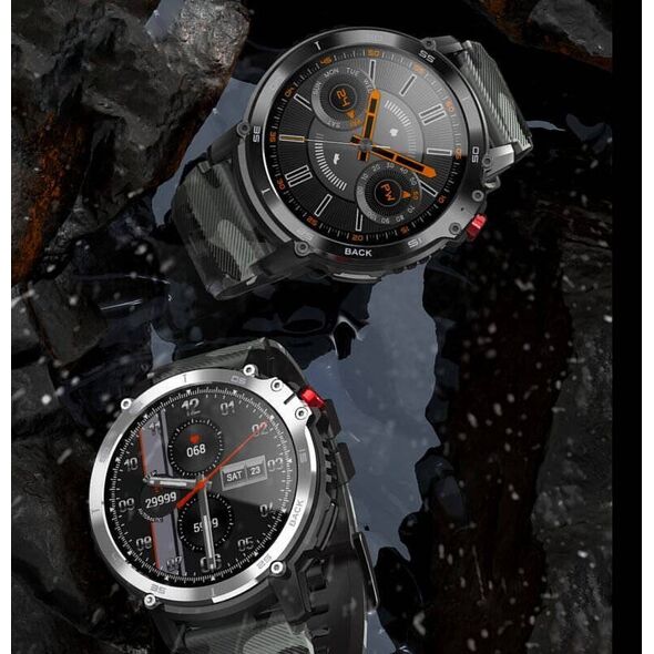 Smartwatch Rubicon RNCF08 Black Czarno-brązowy