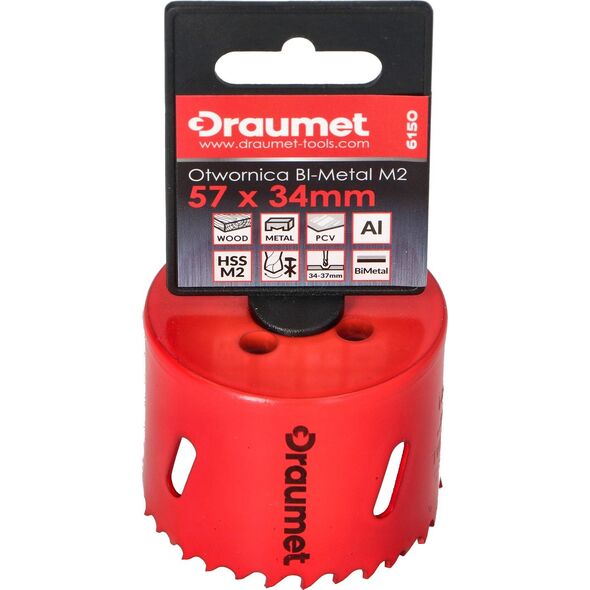 DRAUMET DRAUMET otwornica BI-METAL M2 57x34mm one size