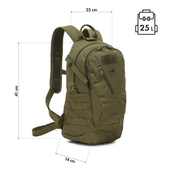 NC3905 PLECAK TAKTYCZNY COBRA ZIELONY 25L NILS CAMP