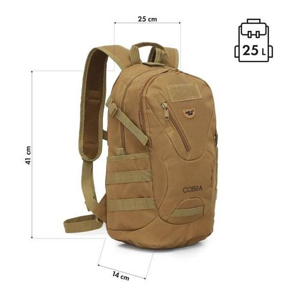 NC3905 PLECAK TAKTYCZNY COBRA BRĄZOWY 25L NILS CAMP