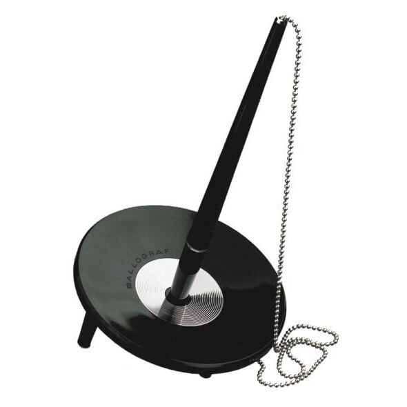 Ballograf Import Długopis z łańcuszkiem (Desk Set Bank) Czarny (12823)