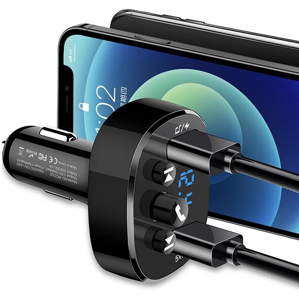 XO transmitter FM BCC02 Bluetooth MP3 car charger 15W black