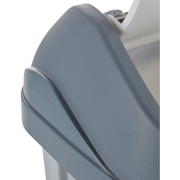 Waste bin with swivel lid 10L Swantje 25 5x19x38cm air silver color 4001515306959