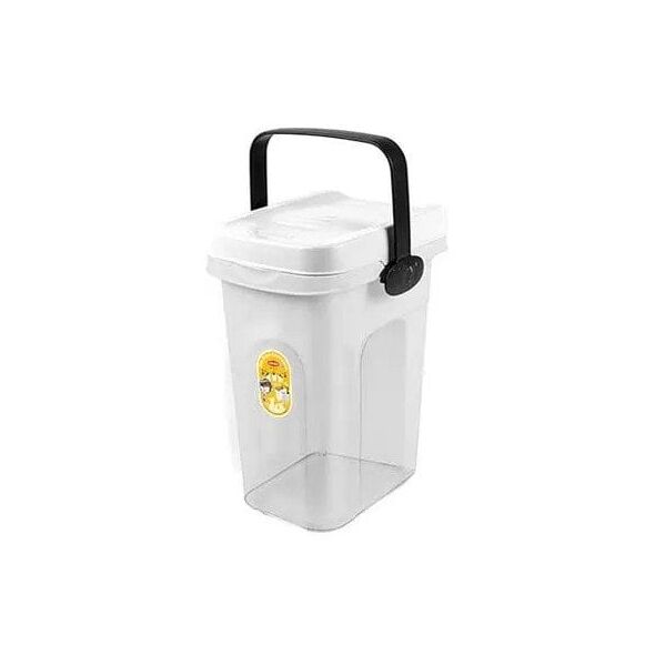 Container for storing pet food 2 5kg 7L 23x19x31cm transparent/white 8003507985506
