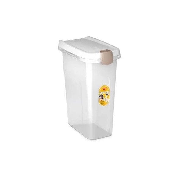 Container for storing pet food 10kg 25L 39x24x51cm transparent/white 8003507984509