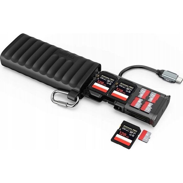 Czytnik Telesin Czytnik Kart Pamięci SD MicroSD TF na USB TYPE-C USB-C 3.1 IP54 312 MB/s / S6-MCR-01