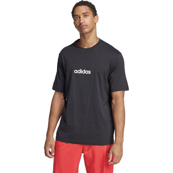 Koszulka męska adidas Essentials Linear Single czarna JE8993 L