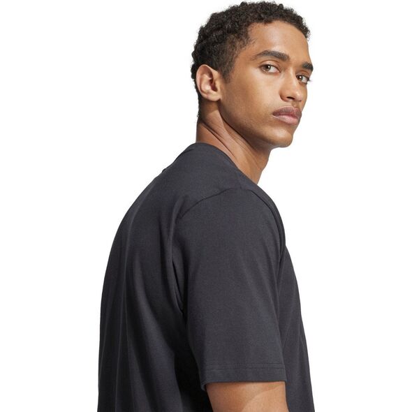 Koszulka męska adidas Essentials Linear Single czarna JE8993 L