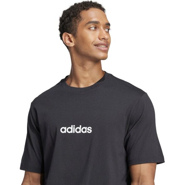 Koszulka męska adidas Essentials Linear Single czarna JE8993 XL