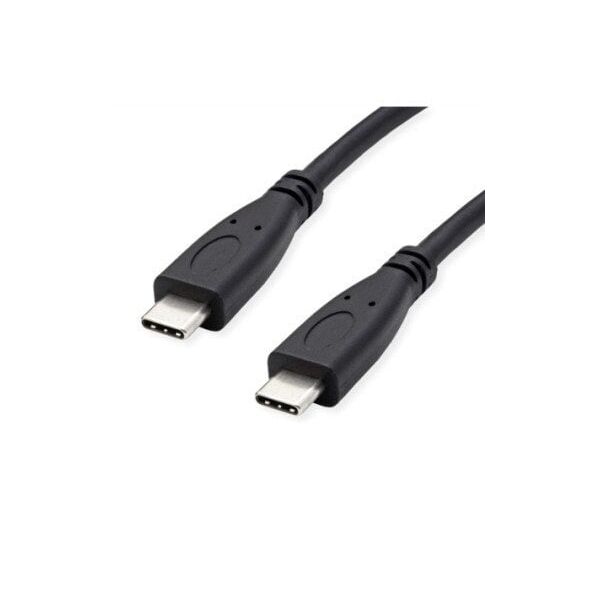 Καλώδιο ROLINE GREEN USB 3.2 Gen 2, PD (Power Delivery) 20V5A, με Emark, C-C, M/M, μαύρο, 1 m