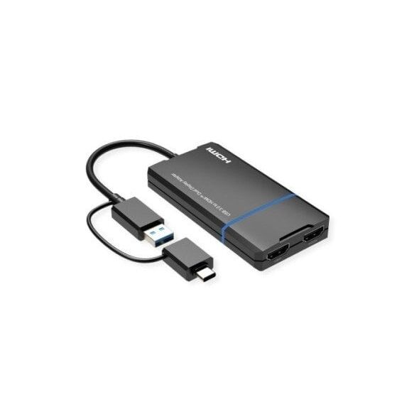 Προσαρμογέας VALUE USB 3.2 Gen 1 (USB-A ή USB-C) σε 2x HDMI, 4K@30Hz + 1080P@60Hz