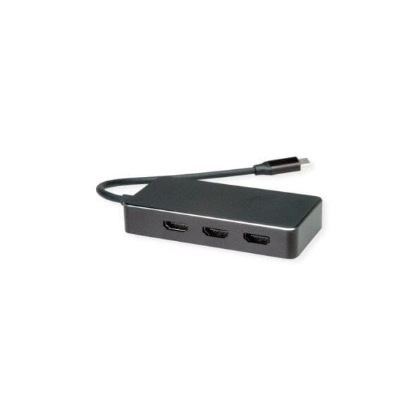Προσαρμογέας VALUE USB τύπου C - HDMI Multistream, 3x HDMI, 4K, M/F
