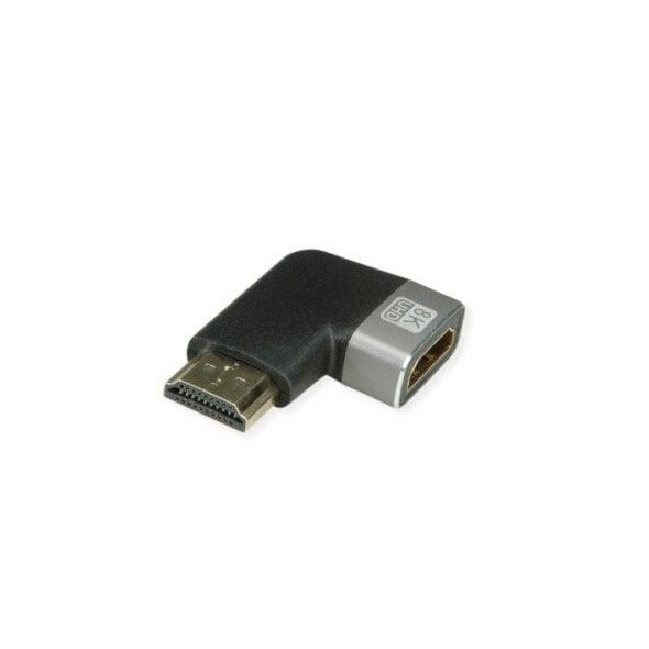 Προσαρμογέας ROLINE 8K HDMI, Α/Θ, γωνία 90°