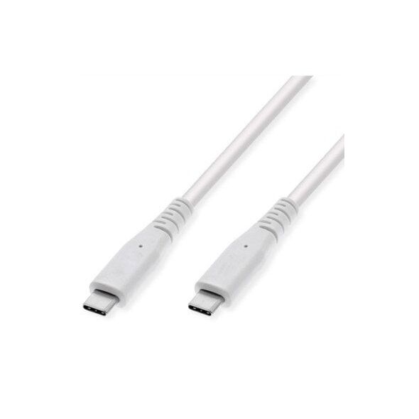 Καλώδιο VALUE συμβατό με USB 3.2 Gen 2, PD (Power Delivery) 60W, C-C, M/M, λευκό, 3 m