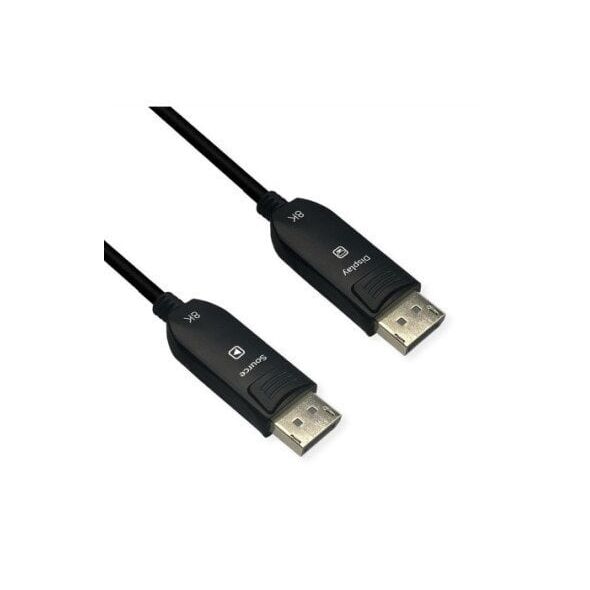 ROLINE Καλώδιο DisplayPort (AOC), v2.1, 10K@60Hz, 54Gbit/s, UHBR13.5, DP-DP, M/M, 20 m