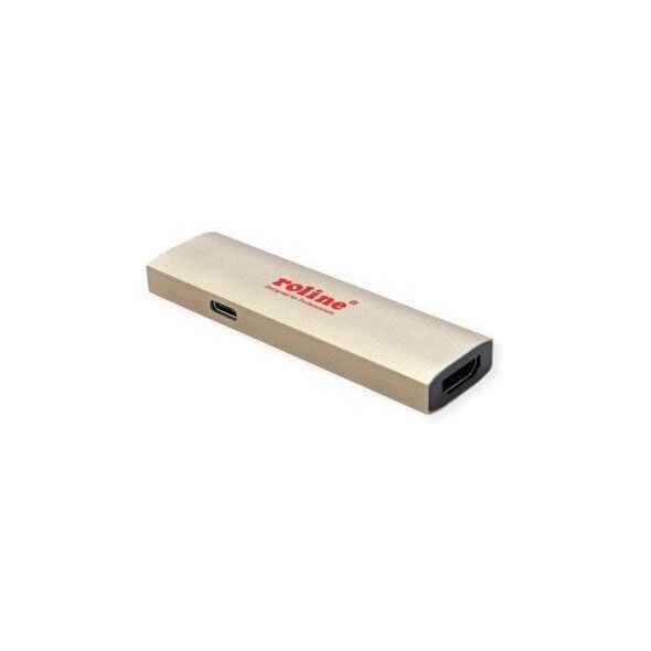Προσαρμογέας ROLINE GOLD τύπου C - HDMI, F/F, με μερική εκφόρτιση (60 W)