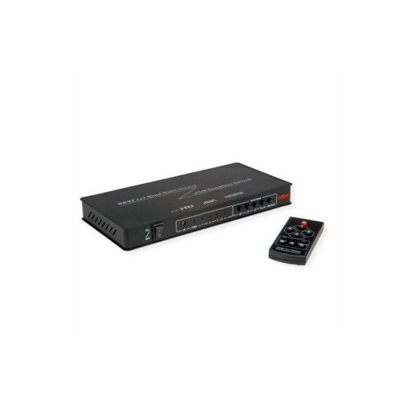 ROLINE HDMI 4x1 QUAD Multi-Viewer, με διακόπτη χωρίς ραφή