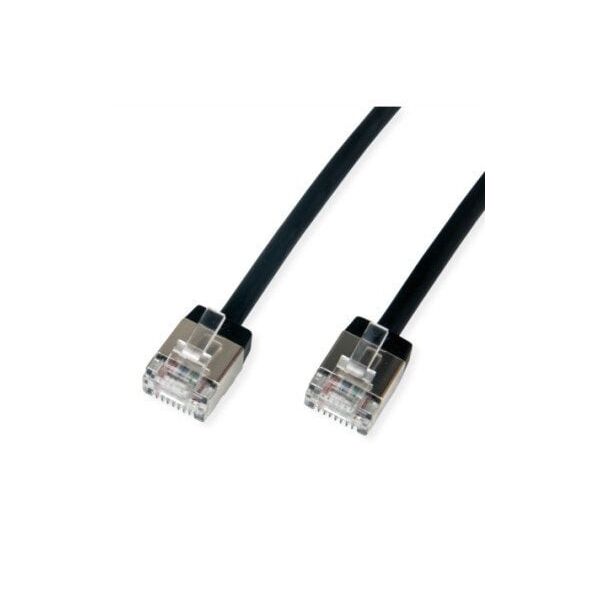 ROLINE Καλώδιο Patch Data Center U/FTP Cat.6A (Class EA), LSOH, Λεπτό, Υπερβολικά Κοντός Σύνδεσμος, μαύρο, 5 μ