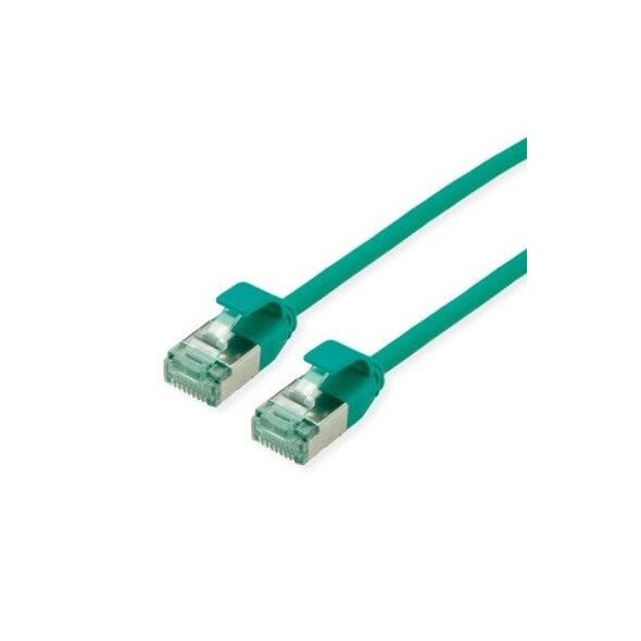ROLINE RM U/FTP DataCenter Patch Cord Cat.6A (Class EA), λεπτό, πράσινο, 1 m