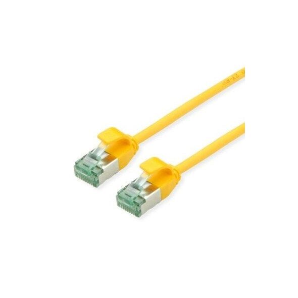 ROLINE RM U/FTP DataCenter Patch Cord Cat.6A (Class EA), λεπτό, κίτρινο, 1,5 m