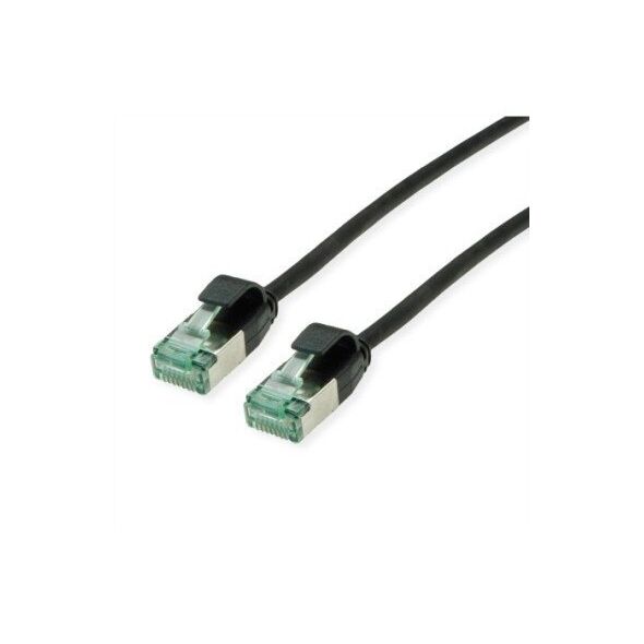 ROLINE RM U/FTP DataCenter Patch Cord Cat.6A (Class EA), λεπτό, μαύρο, 0,5 m