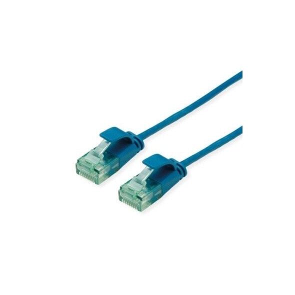 ROLINE RM UTP Καλώδιο Patch Data Center Cat.6A (Class EA), λεπτό, μπλε, 0,5 m