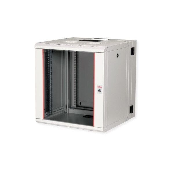 ROLINE 19-ιντσών επιτοίχια θήκη Pro 12 U, 600x600 WxD, δύο τμημάτων, περιστρεφόμενη, γκρι