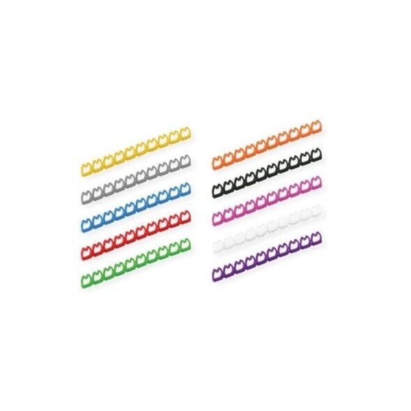VALUE Σετ ετικετών καλωδίων για patchcords, 10 x 10 τεμ., 5 - 6,5 mm, πολύχρωμα