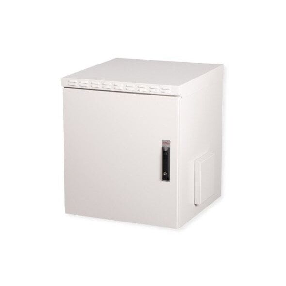 ROLINE 19-ιντσών επιτοίχια θήκη Pro 12 U, 600x600 WxD IP55 γκρι εξωτερική