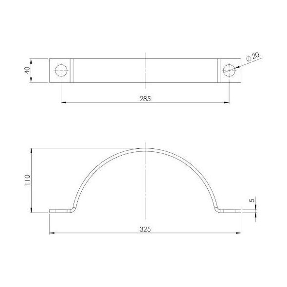 ALPAR Obejma O3/A do uchwytu słupa wirowanego W1052 (200-240mm)