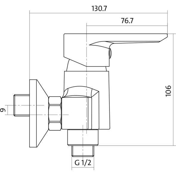 Bateria prysznicowa Cersanit Vero chrom (S951-028)