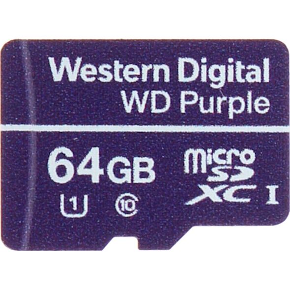 Karta WD Purple MicroSDXC 64 GB Class 10 UHS-I/U1  (SD-MICRO-10/64-WD)