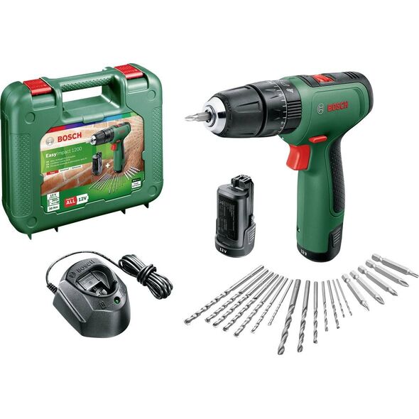 Wiertarko-wkrętarka Bosch EasyImpact 1200 12 V 2 x akumulator 1.5 Ah (06039D3105)
