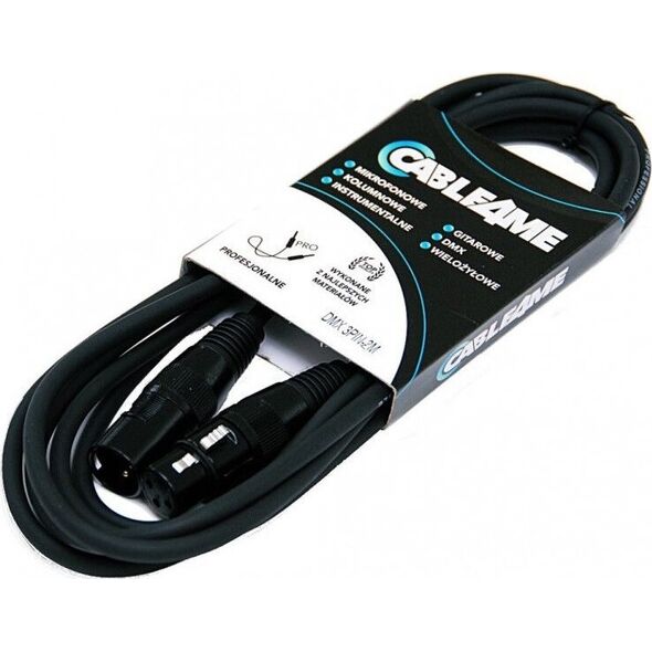 CABLE4ME KABEL DMX AES/EBU XLR-3Pin DO OŚWIETLENIA 3m CZARNY 110 ohm