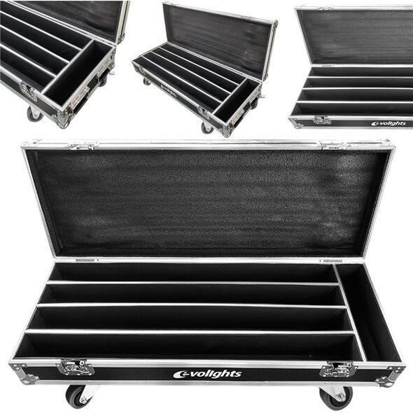 EVOLIGHTS GLAZE BAR CASE 4IN1 solidna skrzynia transportowa z kółkami na 4 listwy oświetleniowe