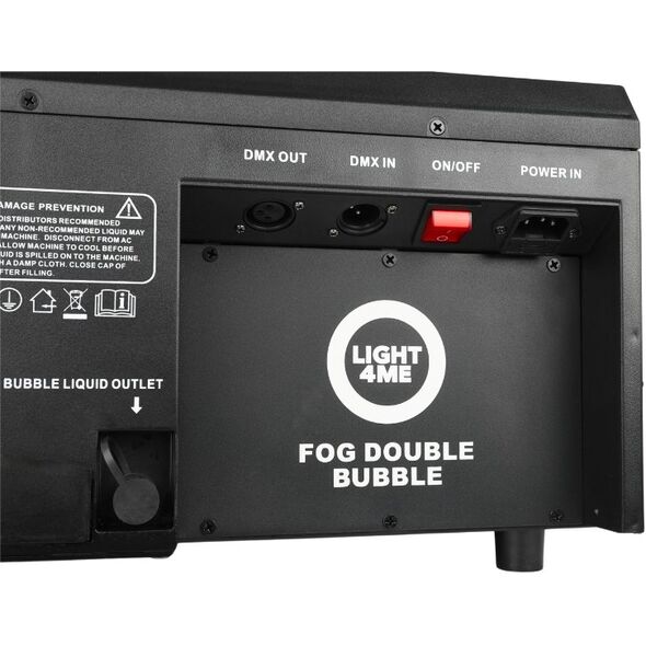 LIGHT4ME FOG DOUBLE BUBBLE profesjonalna wytwornica dymu i baniek efekt LED pilot