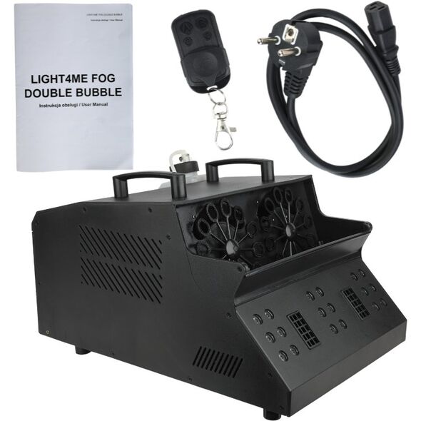 LIGHT4ME FOG DOUBLE BUBBLE profesjonalna wytwornica dymu i baniek efekt LED pilot