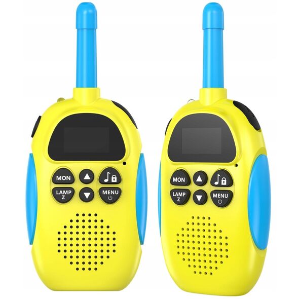 Zestaw 2x Radiotelefon Krótkofalówka Walkie Talkie 3km 16 kanałów KiddoBoo / Żółty