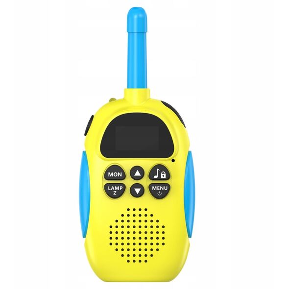 Zestaw 2x Radiotelefon Krótkofalówka Walkie Talkie 3km 16 kanałów KiddoBoo / Żółty