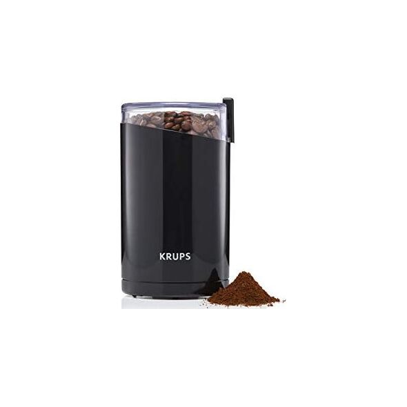 Młynek do kawy Krups Krups F20342 Młynek do kawy i młynek do przypraw w jednym - Potężny silnik Zmienny stopień zmielenia - 75g napełnienia Nóż muchowy ze stali nierdzewnej - Osłona bezpieczeństwa - Antypoślizgowe nóżki - czarny
