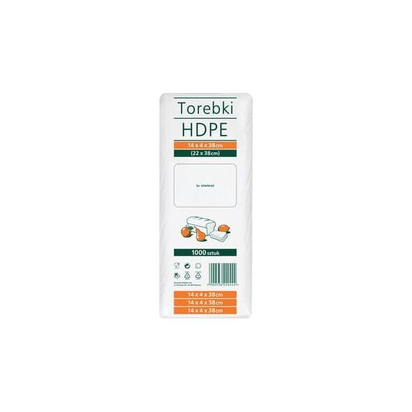 Torebki spożywcze 14x4x32 22x32cm 1000 sztuk HDPE  [120|37]