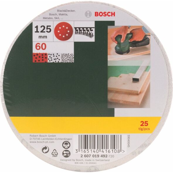 Bosch Bosch Abrasive Sheet Set Exzent 60 25pcs - 2607019492